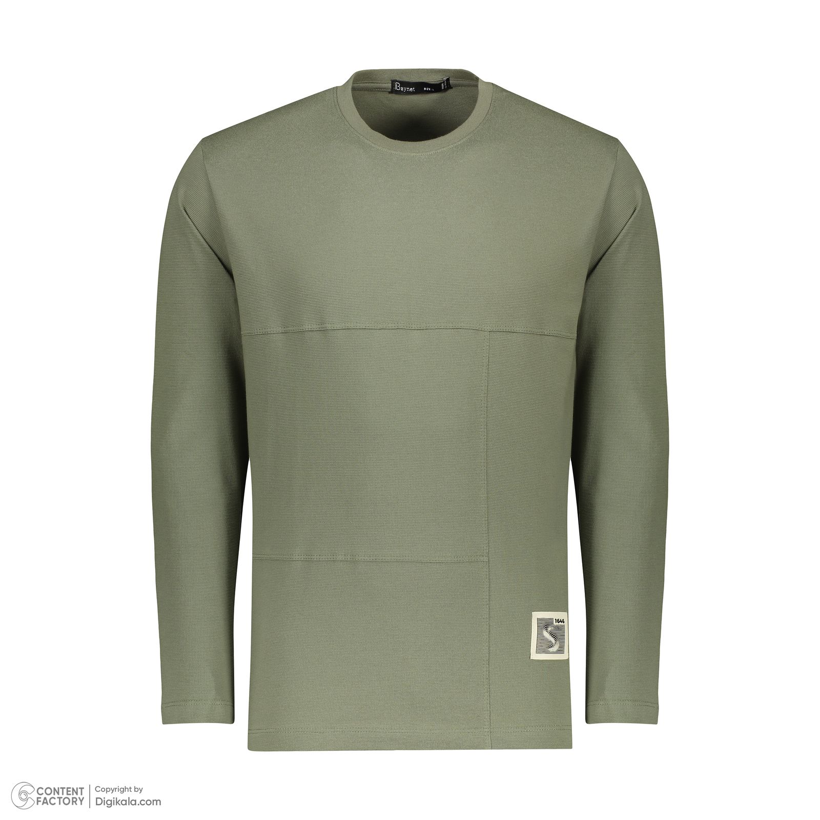 تیشرت آستین بلند یقه گرد مردانه باینت مدل 505 - - 4