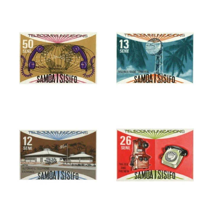 تمبر یادگاری مدل مخابرات ساموا مجموعه 4 عددی
