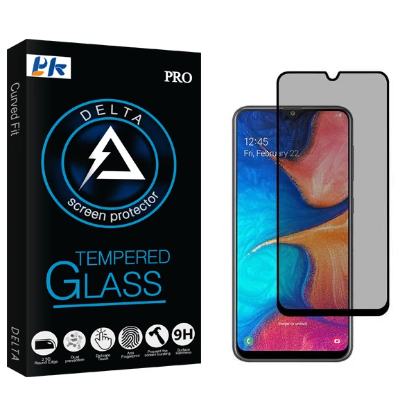 محافظ صفحه نمایش حریم شخصی پی کی مدل Delta مناسب برای گوشی موبایل سامسونگ Galaxy A20