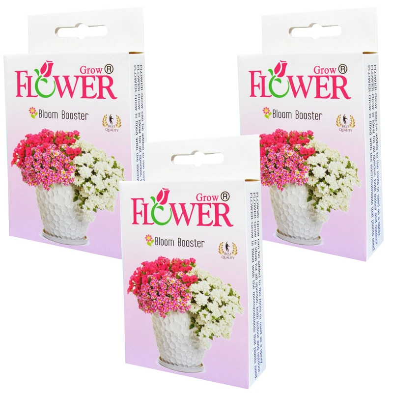 کود تقویت گلدهی فلاورگرو مدل P03 وزن 80 گرم بسته 3 عددی