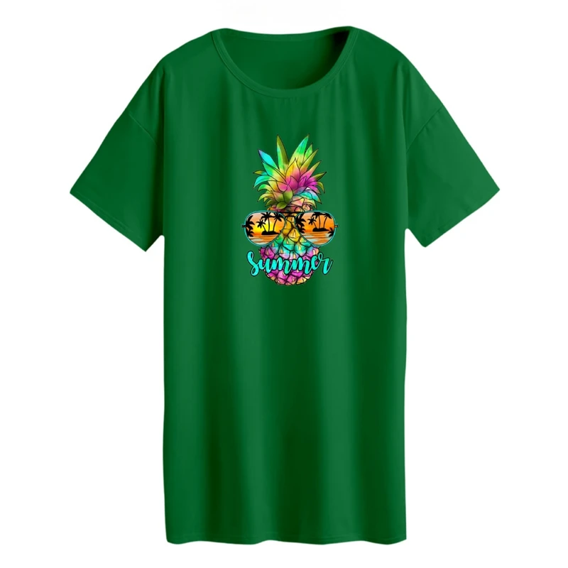 تی شرت لانگ زنانه مدل آناناس