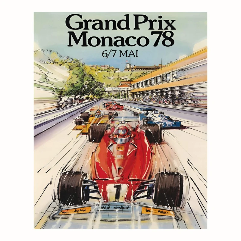 پوستر مدل  مسابقه ماشین‌های موناکو  
