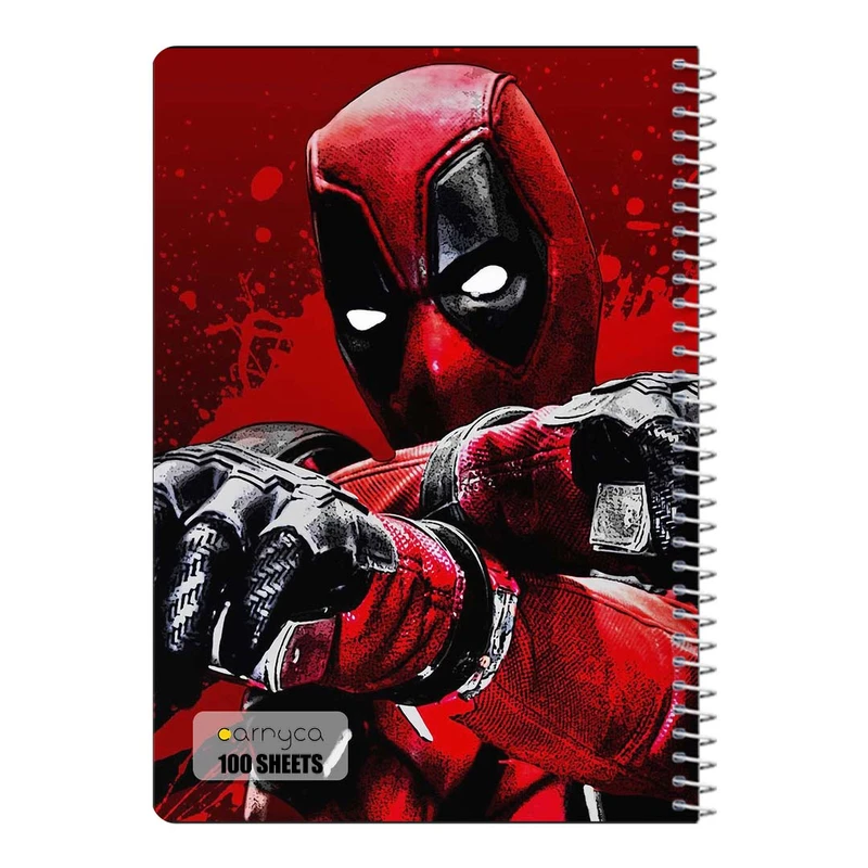 دفتر مشق 100 برگ سیمی کارنیکا طرح ددپول Deadpool کد 16778