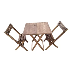 میز و صندلی ناهارخوری مدل چوبی تاشو سفری