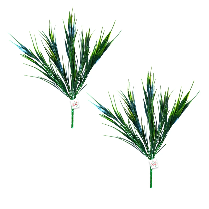 گل مصنوعی جُرجُرگل مدل بوته برگ لیندا بسته 2 عددی 