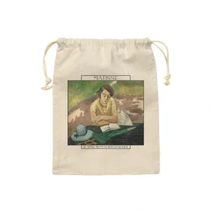 کیسه نان و سبزی ترمه طراحان ایده مدل زن کتابخوان با چتر از ماتیس کد art0646 - S