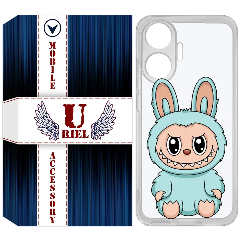 کاور یوریل مدل Clear کد 144 طرح لبوبو Labubu مناسب برای گوشی موبایل شیائومی Poco F7