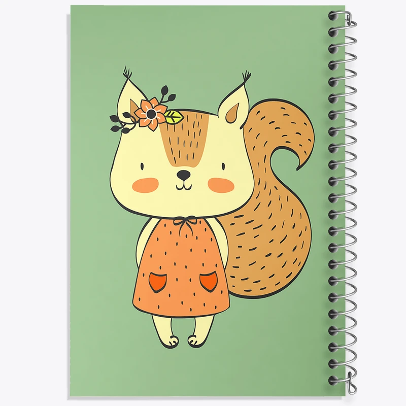 دفتر مشق 50 برگ خندالو طرح سنجاب کیوت کد N1544