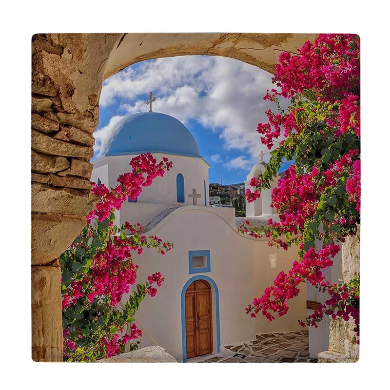 زیر لیوانی  طرح خانه ای در سانتورینی کد    6147621_5395