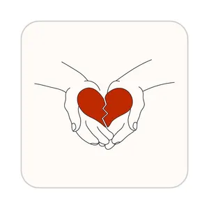 زیر لیوانی کاکتی طرح عاشقانه مدل mp39859