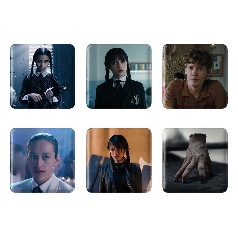 مگنت خندالو طرح سریال ونزدی Wednesday کد 1607A مجموعه 6 عددی