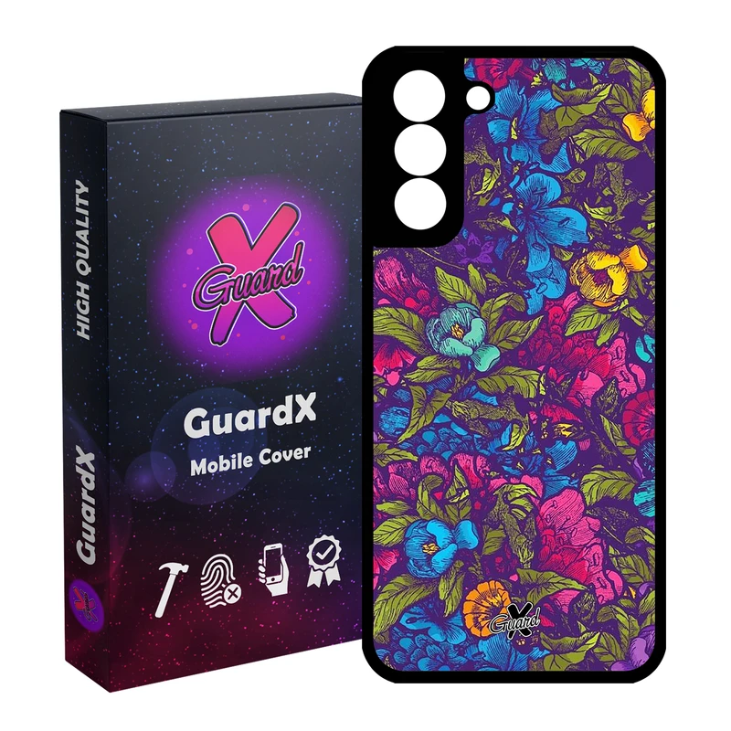 کاور گارد ایکس طرح Flower مدل Glass10224 مناسب برای گوشی موبایل سامسونگ Galaxy S21 FE