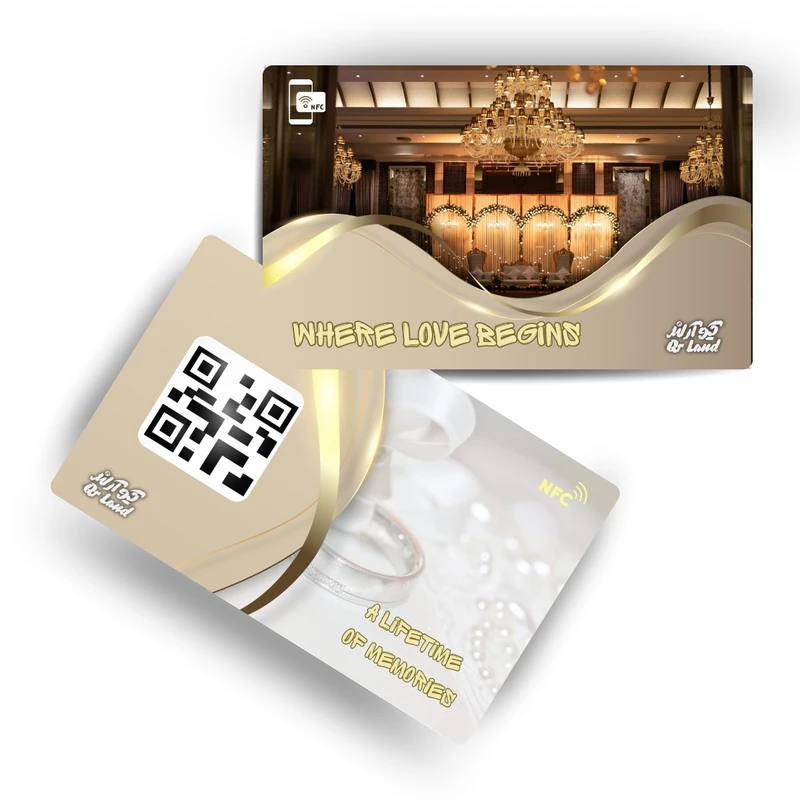 تگ NFC کارتی مدل کارت ویزیت هوشمند طرح تالار عروسی