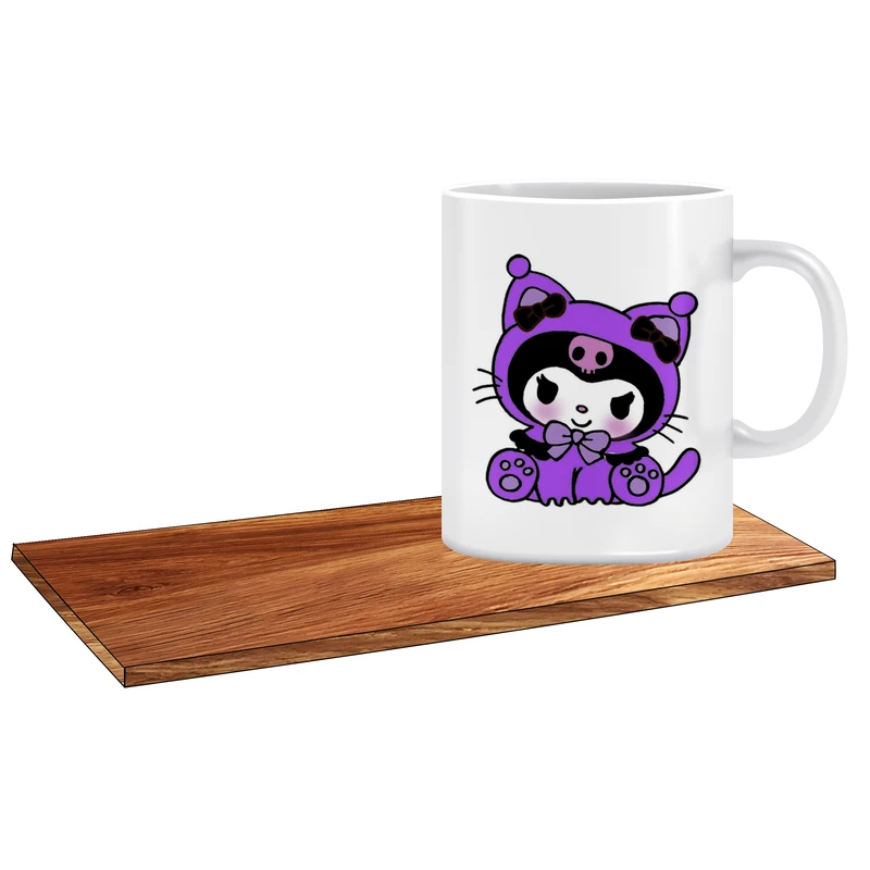 ماگ ال ایکس پی طرح کرومی دخترانه کد 387 به همراه زیر لیوانی