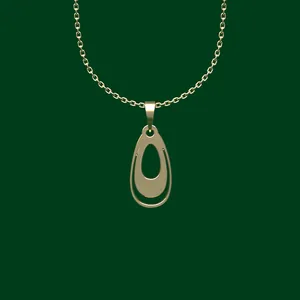 گردنبند طلا 18 عیار زنانه مدوپد مدل هندسی کد FF2-1-1034