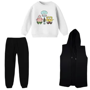 ست 3 تکه لباس راحتی بچگانه مدل باب اسفنجی و دوستان  