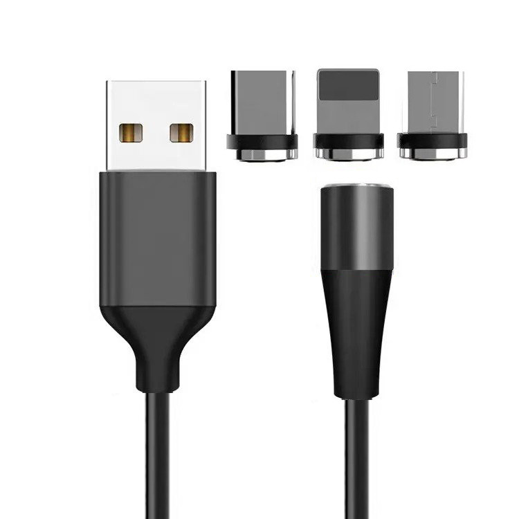 کابل تبدیل مغناطیسی USB به USB-C/ لایتنینگ /microUSB ترکا مدل CA-846 طول 1 متر