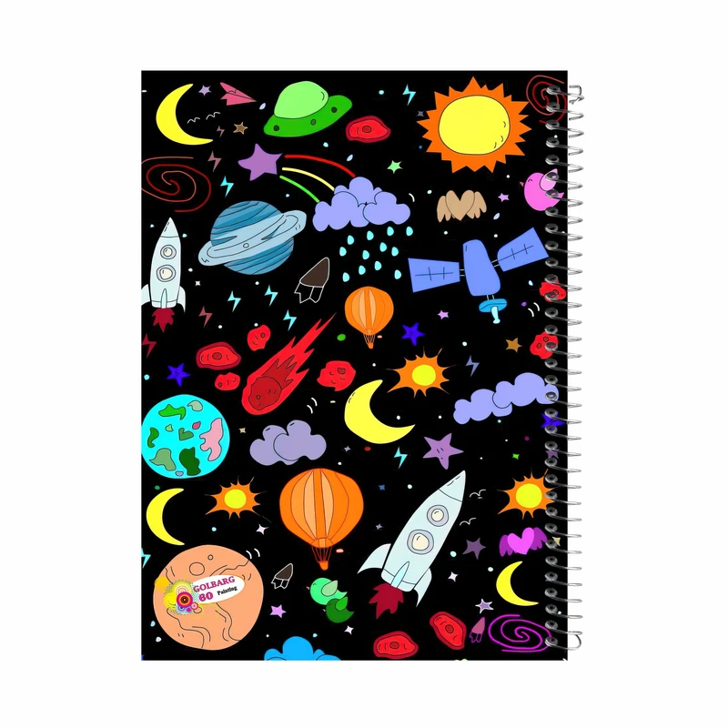 دفتر نقاشی 60 برگ گلبرگ مدل فضانوردی کد 2704