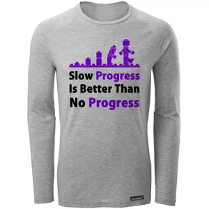 تی شرت آستین بلند مردانه 27 مدل Slow Progress کد MH1415