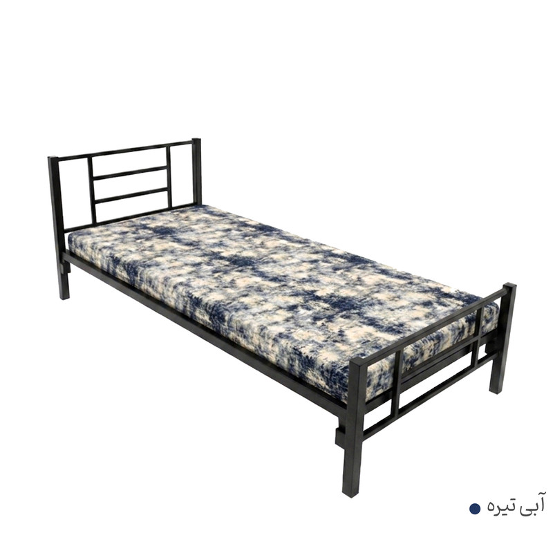 تخت خواب فلزی یکنفره مدل AF01  سایز 200×90 سانتی متر همراه با تشک طبی