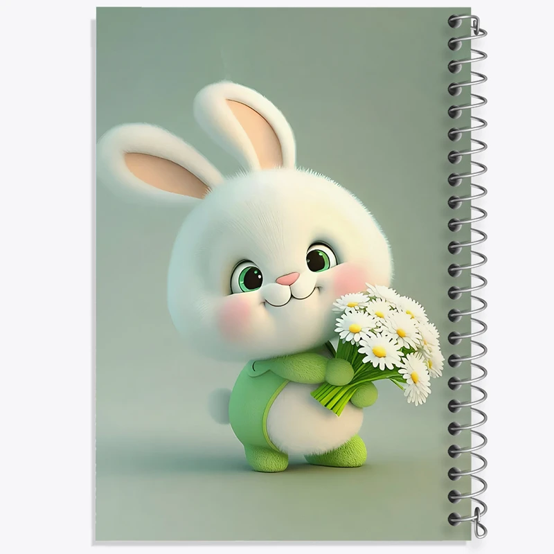 دفتر شطرنجی 50 برگ خندالو طرح خرگوش بامزه کد F5759