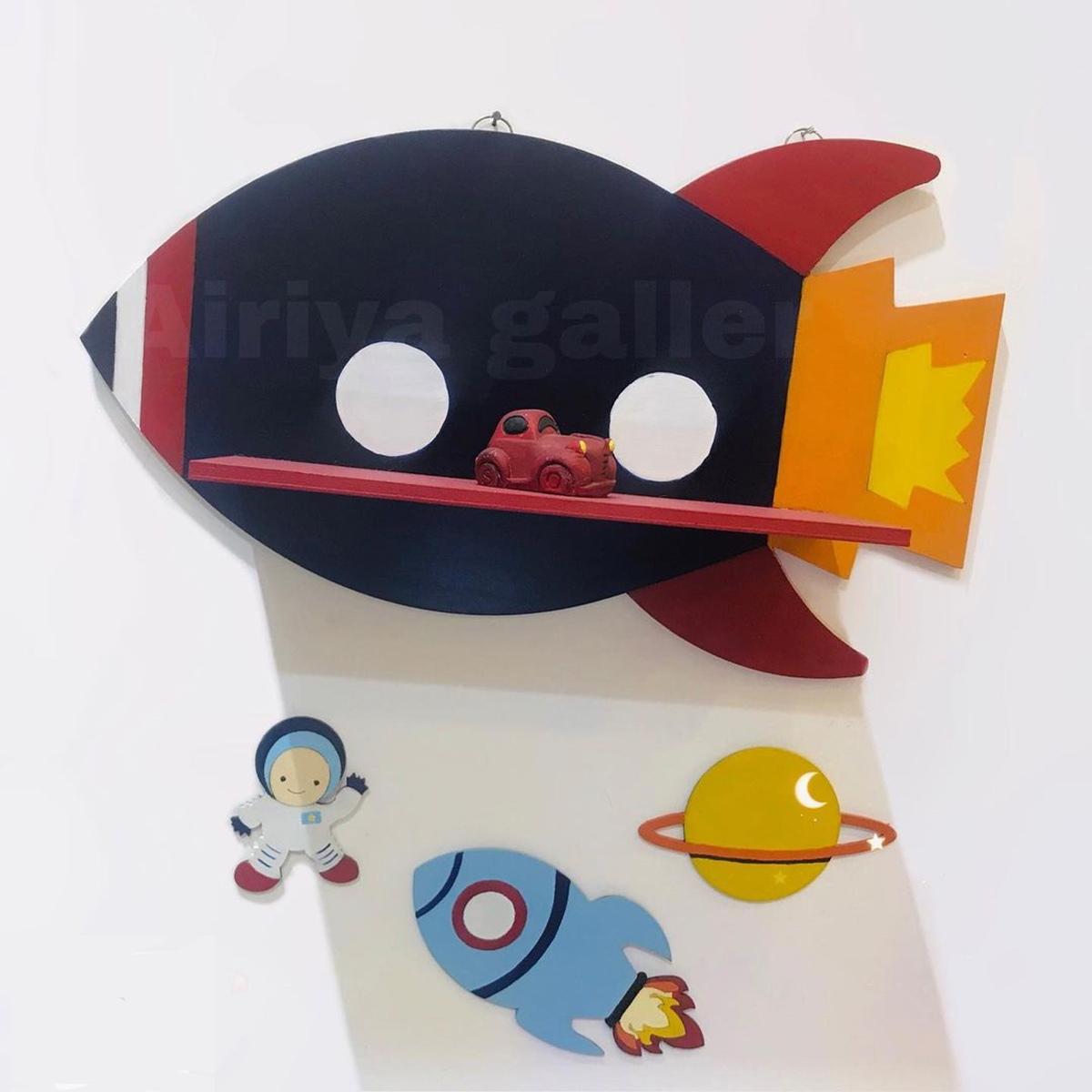 شلف دیواری اتاق کودک مدل موشک