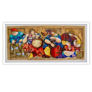 نقد و بررسی تابلو بکلیت طرح نقاشی کوبیسم سازهای موسیقی مدل W-15435 توسط خریداران
