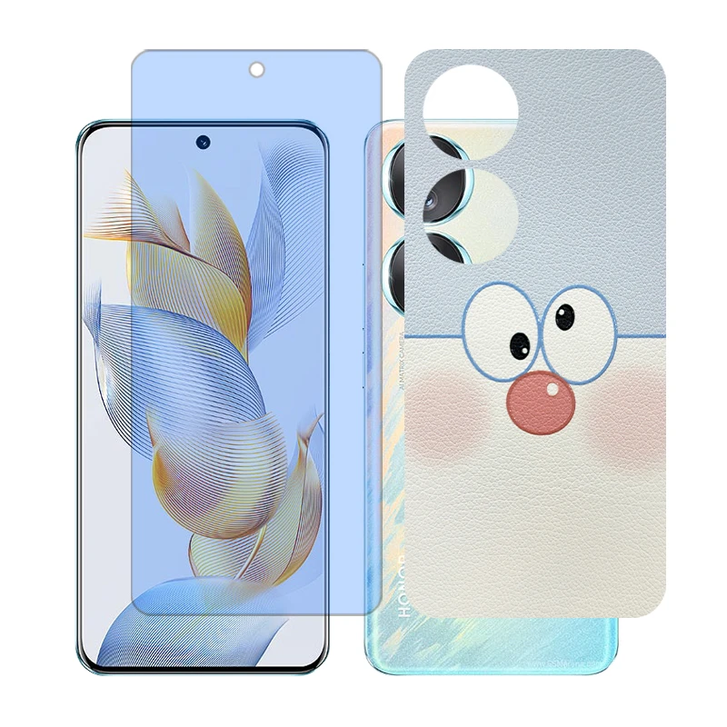 محافظ صفحه نمایش مات آنتی بلو گلس مدل Together مناسب برای گوشی موبایل آنر 70 به همراه برچسب پوششی پشت گوشی 