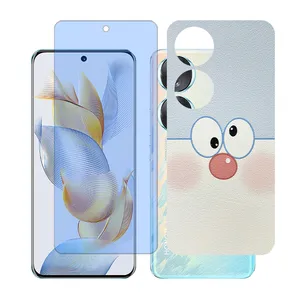 Glass together model blue cut screen protector suitable for Honor 70 mobile phone with back cover sticker