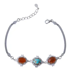   دستبند نقره زنانه بازرگانی میلادی کد DP_115