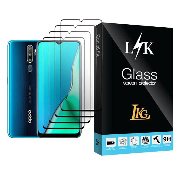 محافظ صفحه نمایش ال کا جی مدل LK Glass MIX004 مناسب برای گوشی موبایل اوپو A9 (2020) بسته چهار عددی