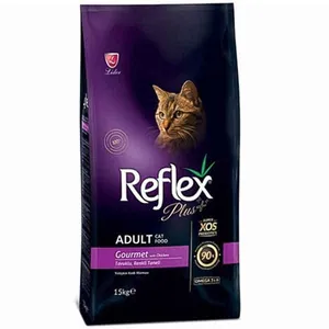 غذای گربه بالغ رفلکس پلاس مدل مرغ Gourmet وزن 15 کیلوگرم