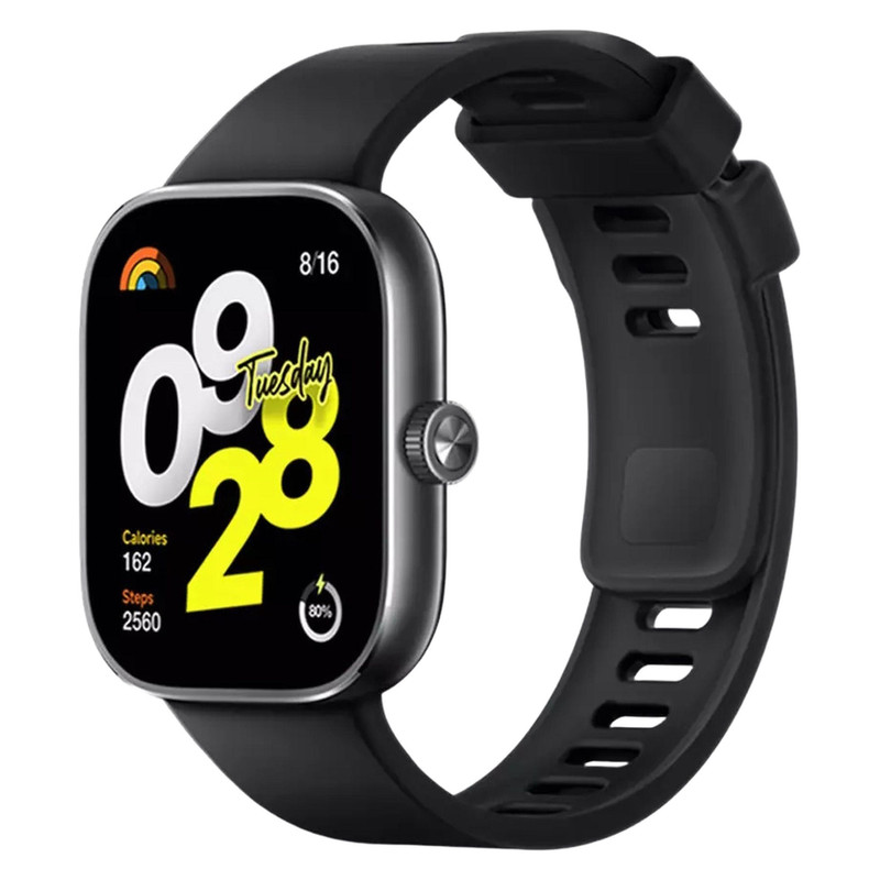ساعت هوشمند شیائومی مدل Redmi Watch 4، مناسب برای ورزش، روزمره، رسمی، دارای قابلیت‌های صفحه نمایش رنگی و لمسی، کنترل موسیقی بند سیلیکونی