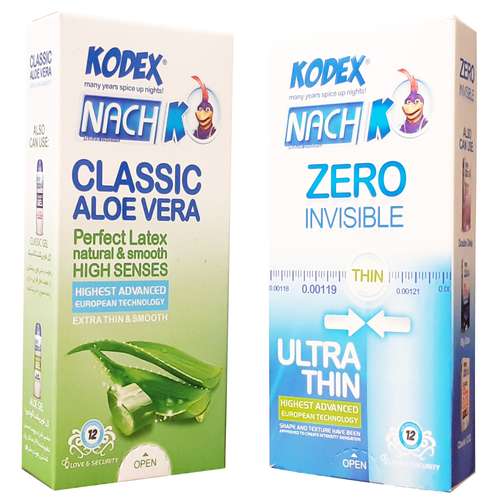 کاندوم ناچ کدکس
مدل Zero Invisible بسته 12 عددی به همراه کاندوم مدل Classic Aloe Vera