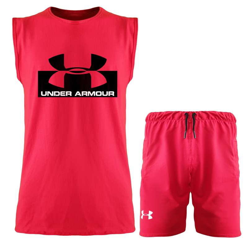 ست تاپ و شلوارک مردانه مدل 14013639 رنگ قرمز