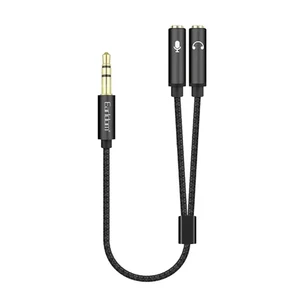 رابط مبدل 2 به 1 هدفون و میکروفون ارلدام مدل splitter et-aux202
