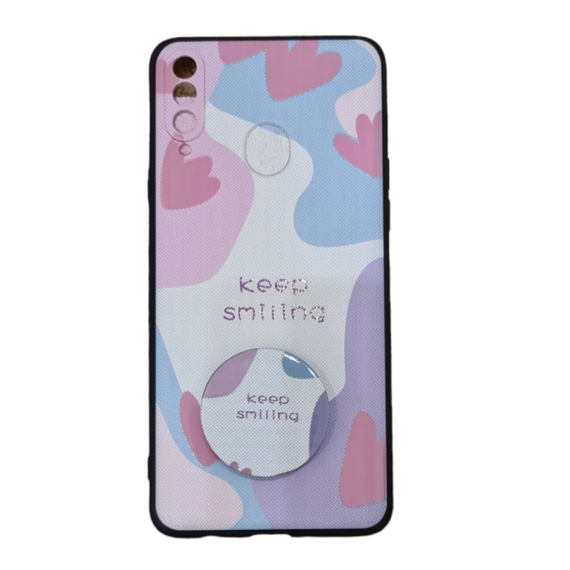 کاور طرح دخترانه کد 221 مناسب برای گوشی موبایل سامسونگ Galaxy A20s به همراه پاپ سوکت