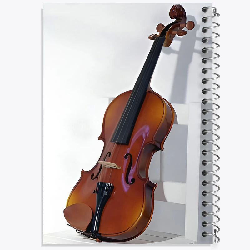 دفتر شطرنجی 50 برگ خندالو طرح ویولن کد F6944