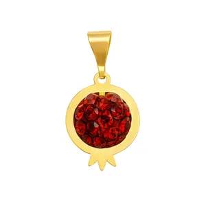 آویز گردنبند طلا 18 عیار زنانه زرلاین طرح انار کد M-100070