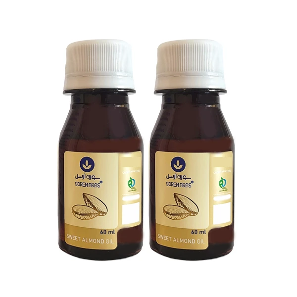 روغن بدن سورن ارس مدل بادام شیرین مناسب برای انواع پوست حجم 60 میلی لیتر بسته 2 عددی