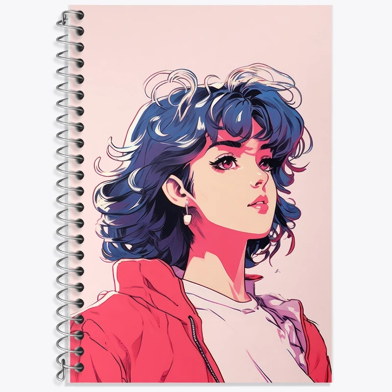 دفتر زبان 50 برگ خندالو مدل دو خط طرح دخترانه کد F2620