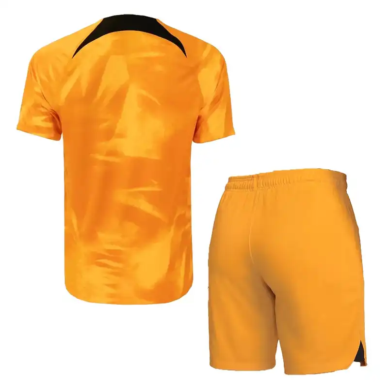 ست تی شرت و شلوارک ورزشی مردانه مدل هلند Home WC2022