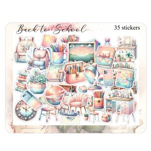 برچسب طرح برش خورده بولت ژورنال و اسکرپ بوک مدل Back to school بسته 35 عددی
