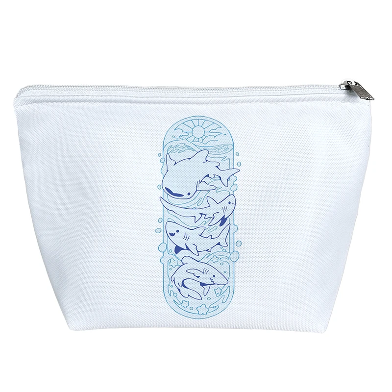 کیف لوازم آرایش دخترانه خندالو مدل کوسه و اقیانوس کد 8987