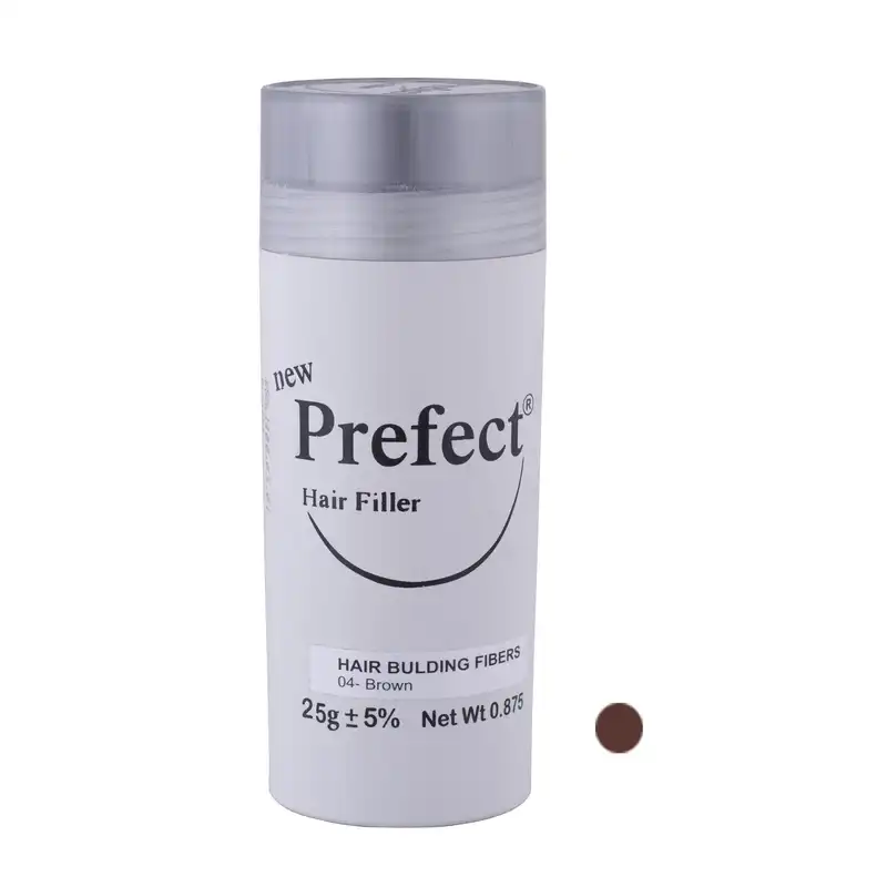 پودر پرپشت کننده مو پرفکت هیر فیلر کد 04 وزن 25 گرم رنگ قهوه‌ای