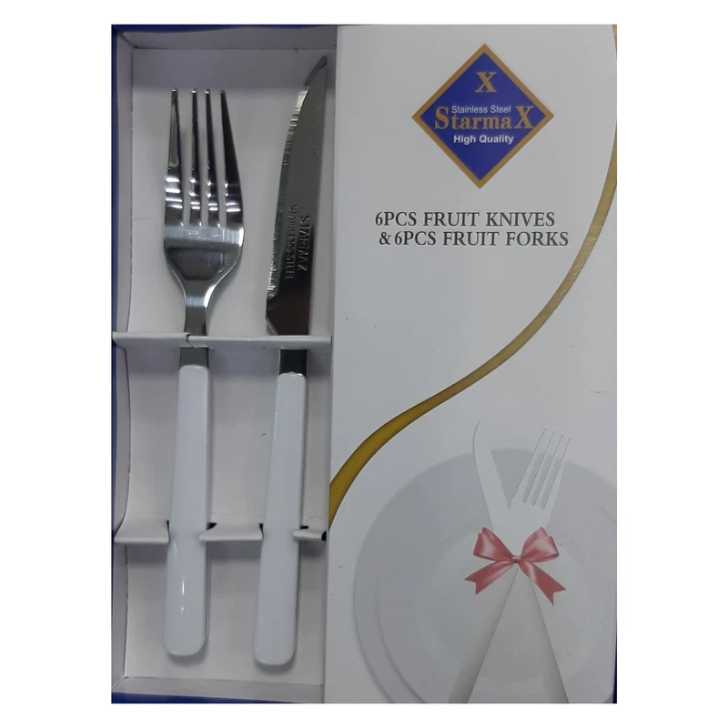 ست کارد و چنگال میوه خوری 12 پارچه استارمکس مدل گرند un5855