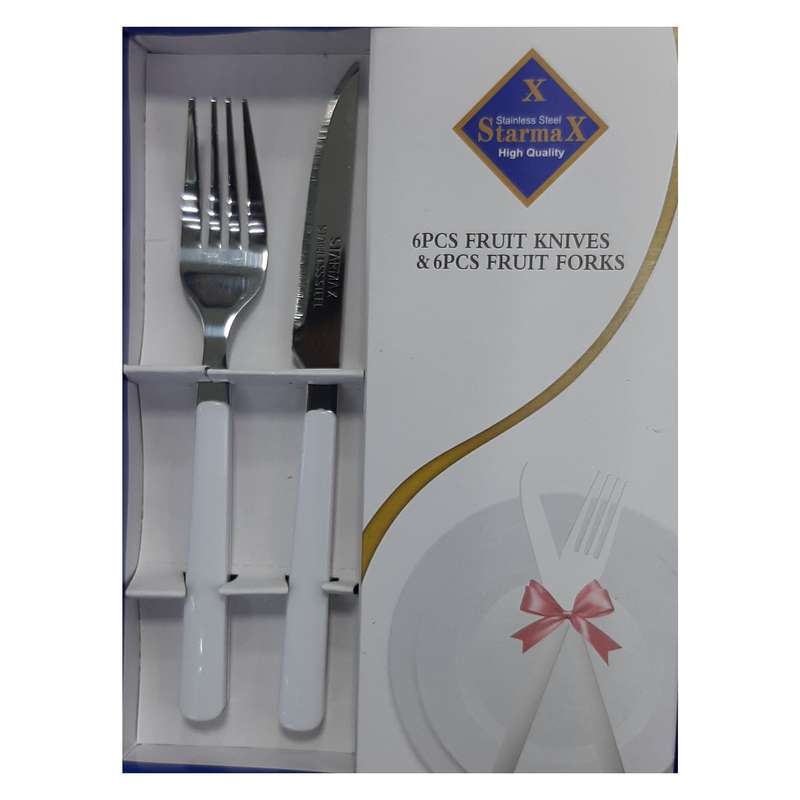 ست کارد و چنگال میوه خوری 12 پارچه استارمکس مدل گرند un5855 ست کارد و چنگال میوه خوری 12 پارچه استارمکس مدل گرند un5855