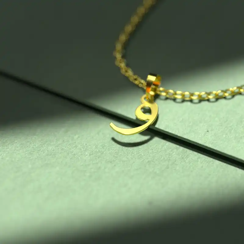 گردنبند طلا 18 عیار زنانه مدوپد مدل حرف و کد I3-1-1522