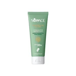 کرم ضد آفتاب بی رنگ سولس SPF 30 مدل Tea Tree محافظ در برابر اشعه های UVA & UVB مناسب برای انواع پوست حجم 50 میلی لیتر