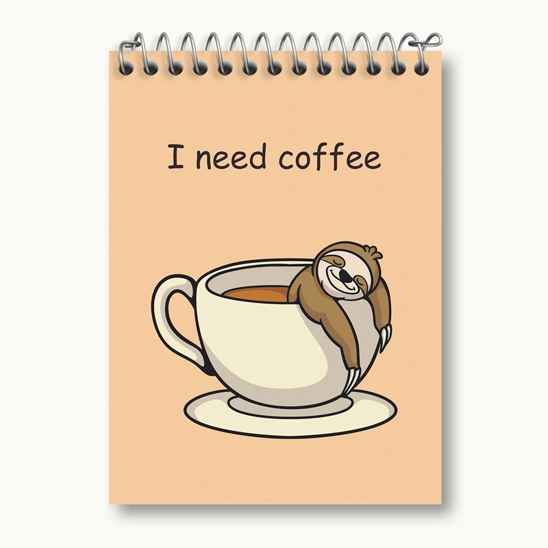 دفتر یادداشت 50 برگ خندالو مدل قهوه Coffee کد 22009